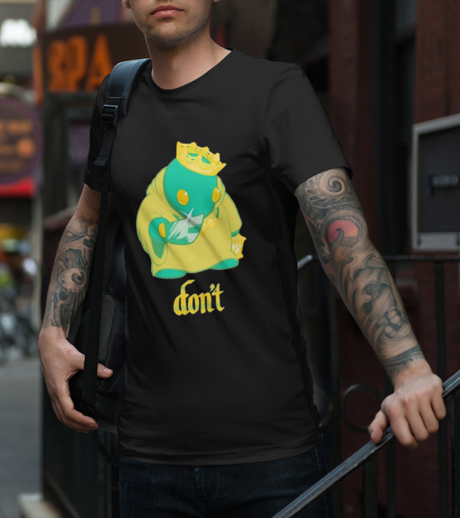 The Yetee King Don’t Green Creature With Crown And Crystal T-Shirt