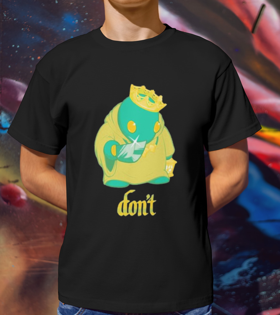The Yetee King Don’t Green Creature With Crown And Crystal T-Shirt