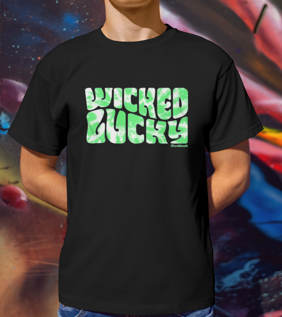 Wicked Lucky Green Tie-Dye Chowdaheadz T-Shirt