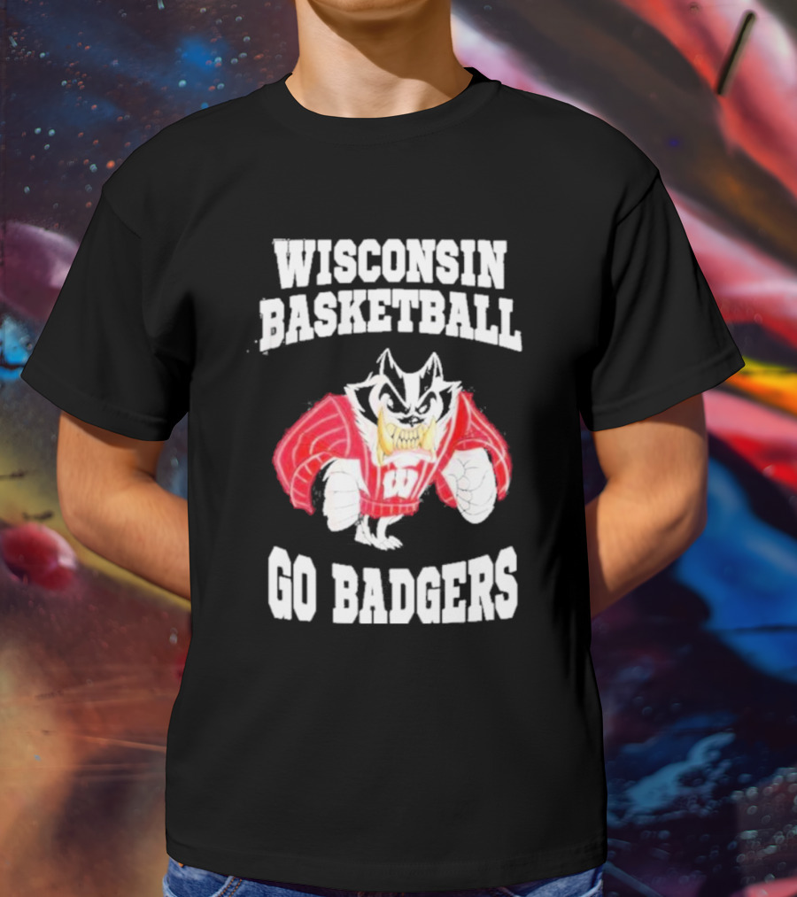 Wisconsin Basketball Go Badgers Mascot Wisconsin Badgers T-Shirt