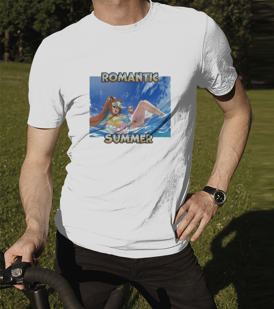 Romantic Summer Anime Beach Vibes T-Shirt