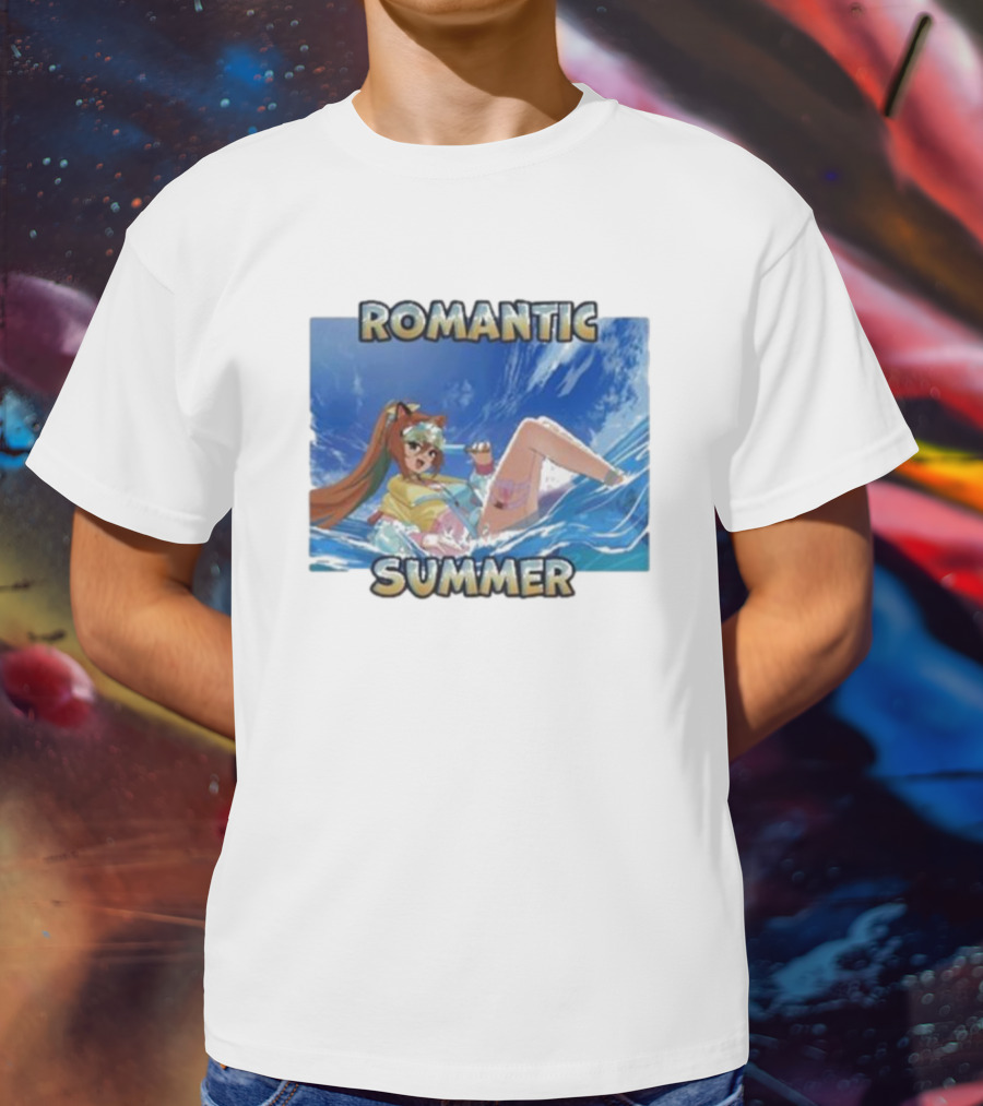 Romantic Summer Anime Beach Vibes T-Shirt