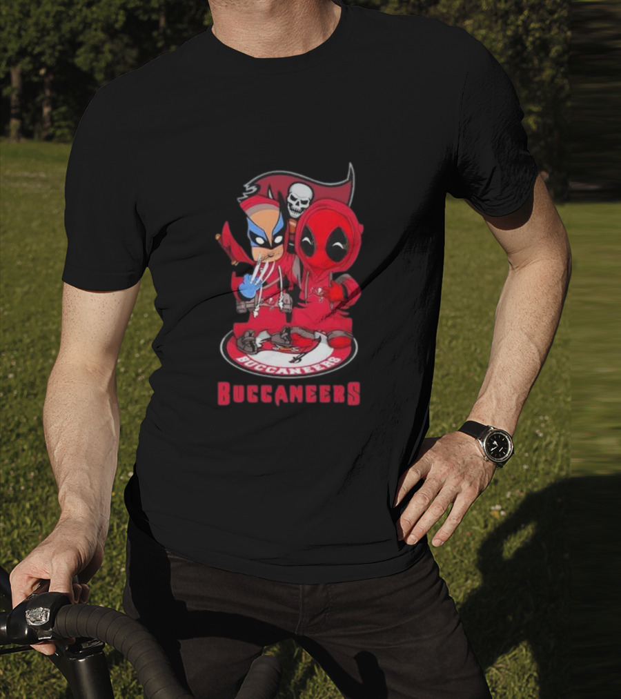 Tampa Bay Buccaneers Marvel Wolverine Deadpool Buccaneers T-Shirt