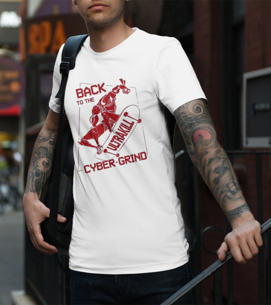 Back To The Ultrakill Cyber Grind Skateboarder De Sports Ultrakill T-Shirt