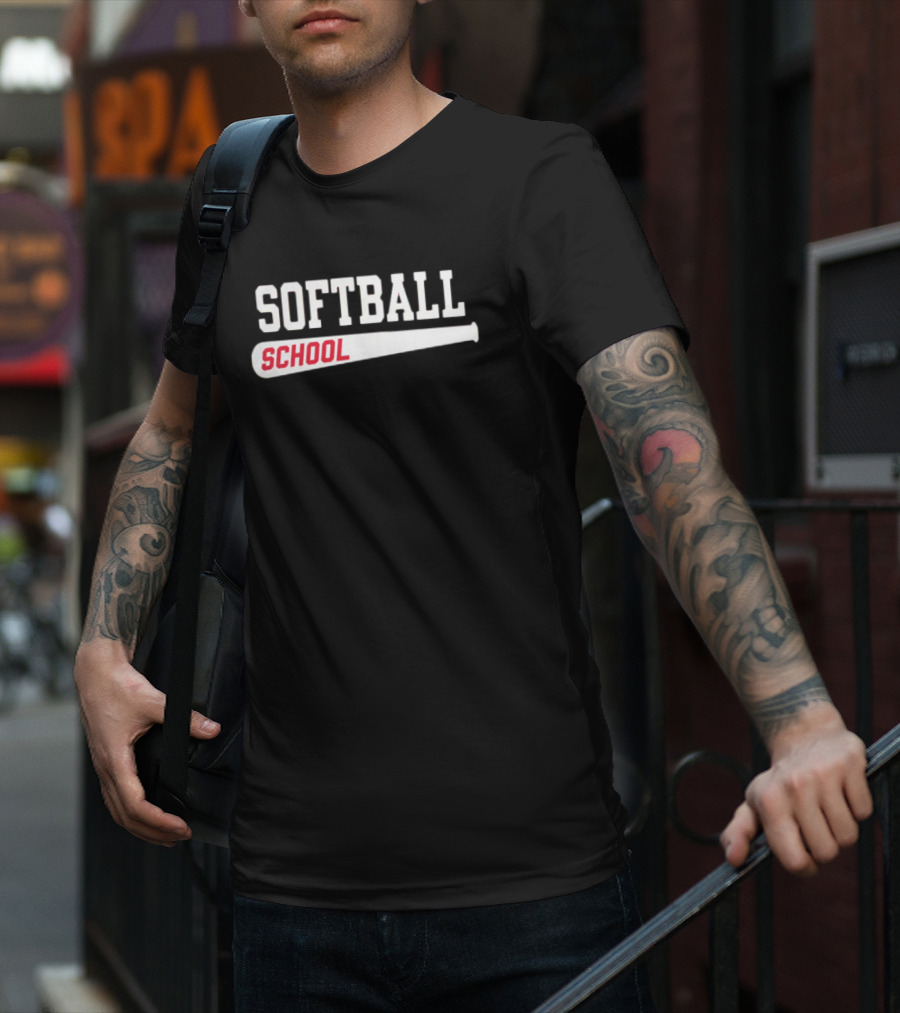 U Ok Softball School Baseball Bat Iconic T-Shirt