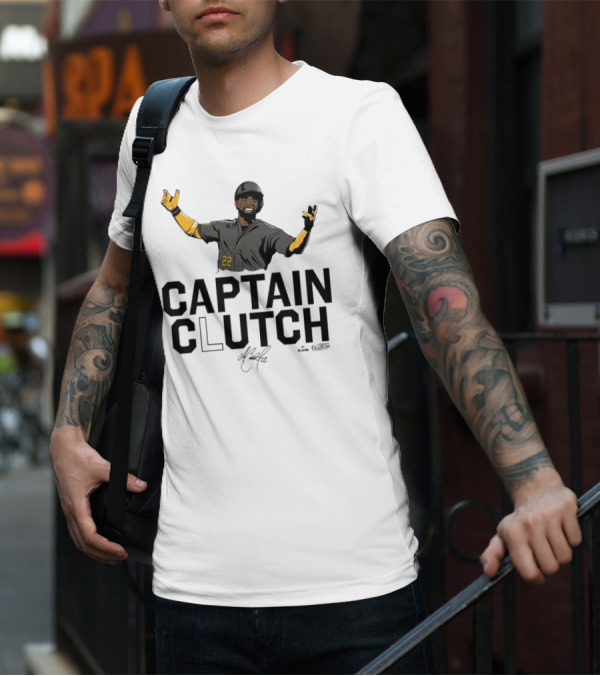 Captain Clutch Andrew McCutchen 22 Signature Gesture T-Shirt