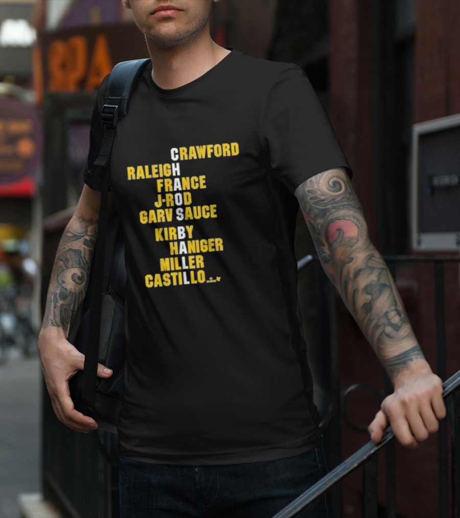 Crawford Raleigh France J-Rod Garv Sauce Kirby Haniger Miller Castillo Chaos Ball Names T-Shirt