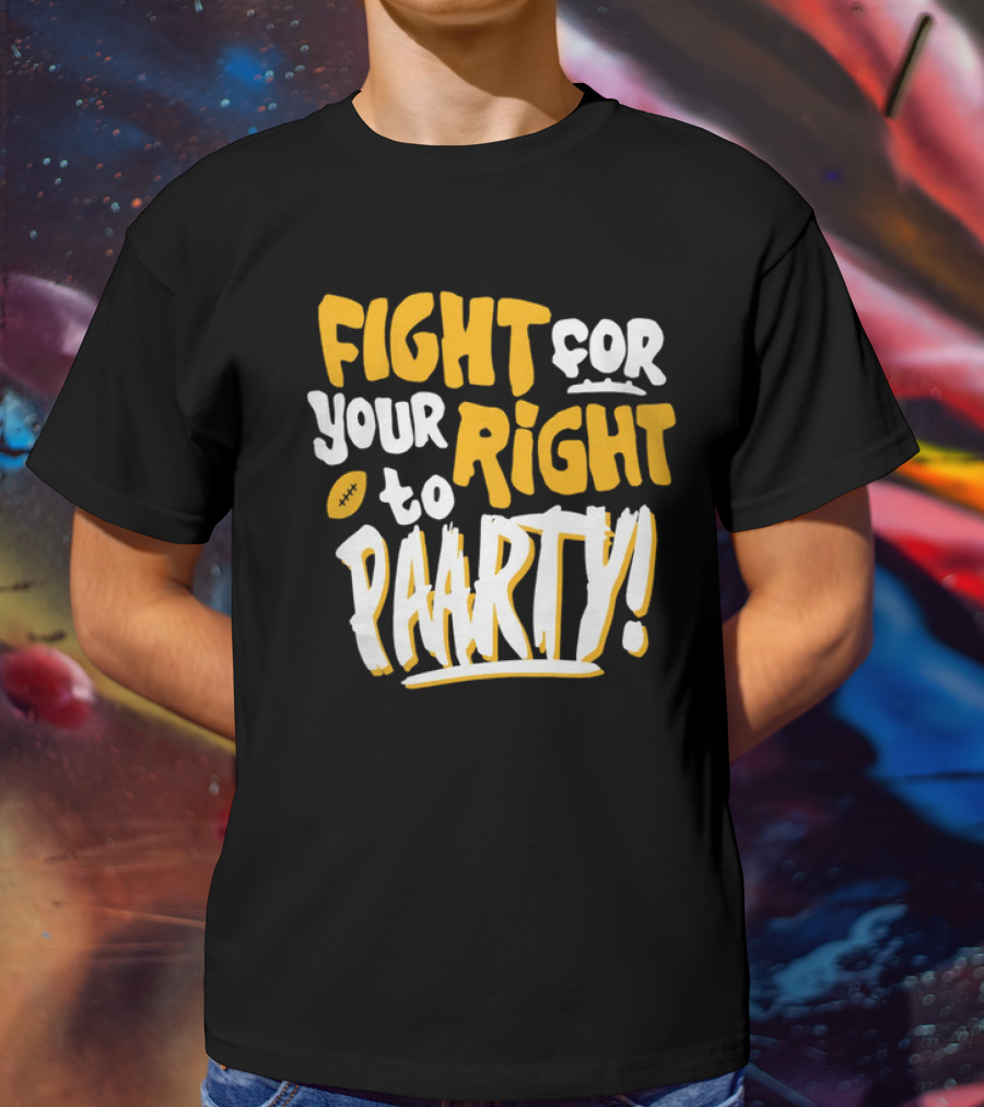 Fight For Your Right To Party Charlie Hustle Shop Football T-Shirt