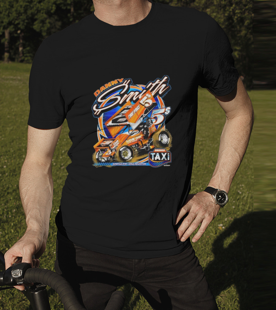 Danny Smith Tire Pros Same Day Sapulpa Oklahoma Orange Taxi Racing 5 T-Shirt