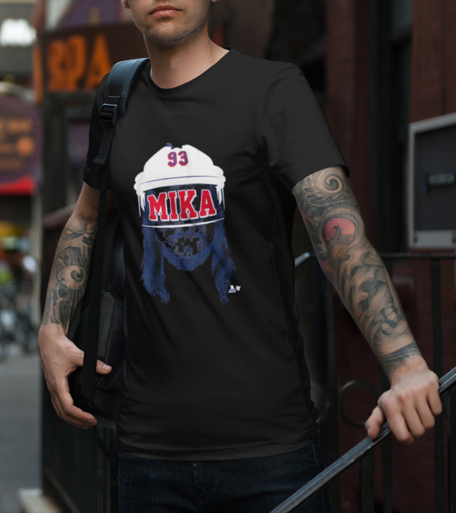 Mika Zibanejad 93 Mika Hockey Helmet T-Shirt