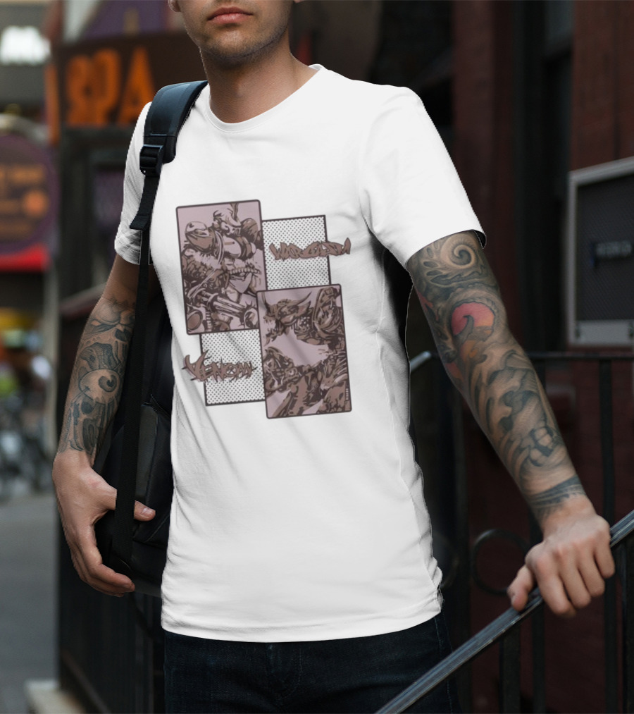 Wargasm Venom Showdown Battle Panels T-Shirt