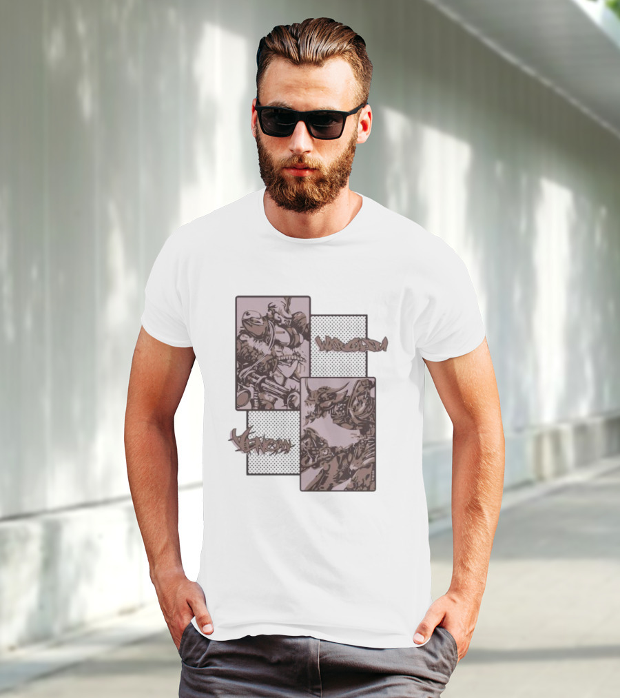 Wargasm Venom Showdown Battle Panels T-Shirt