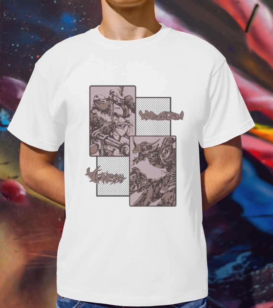 Wargasm Venom Showdown Battle Panels T-Shirt