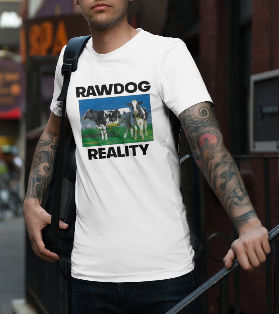 Findsleeptees Rawdog Reality Cows In Green Pasture T-Shirt