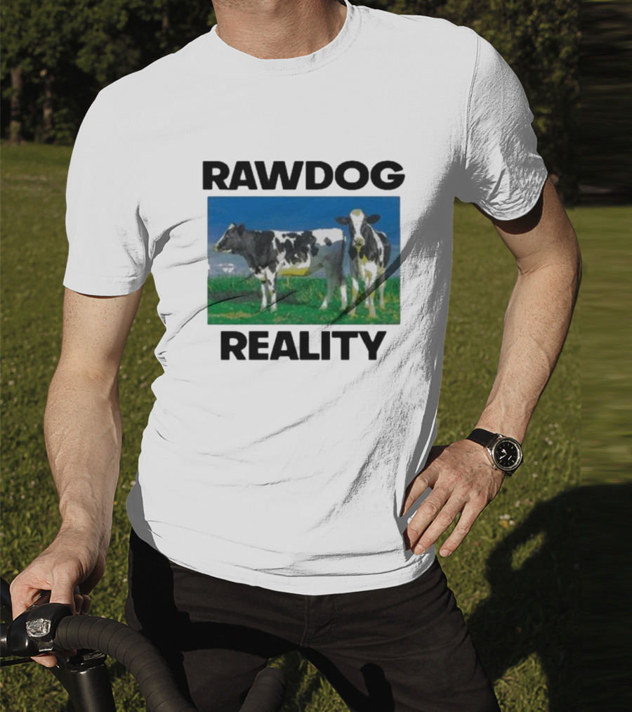 Findsleeptees Rawdog Reality Cows In Green Pasture T-Shirt