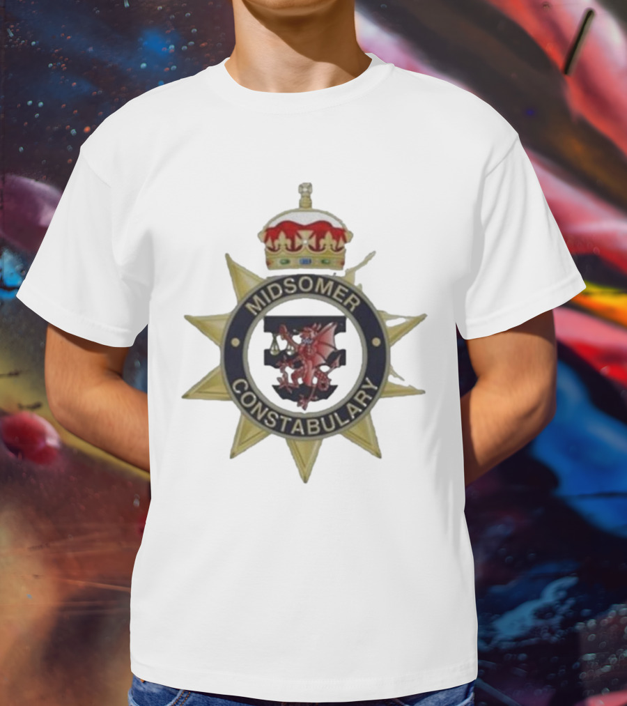 Midsomer Constabulary Badge With Crown And Dragon Emblem T-Shirt