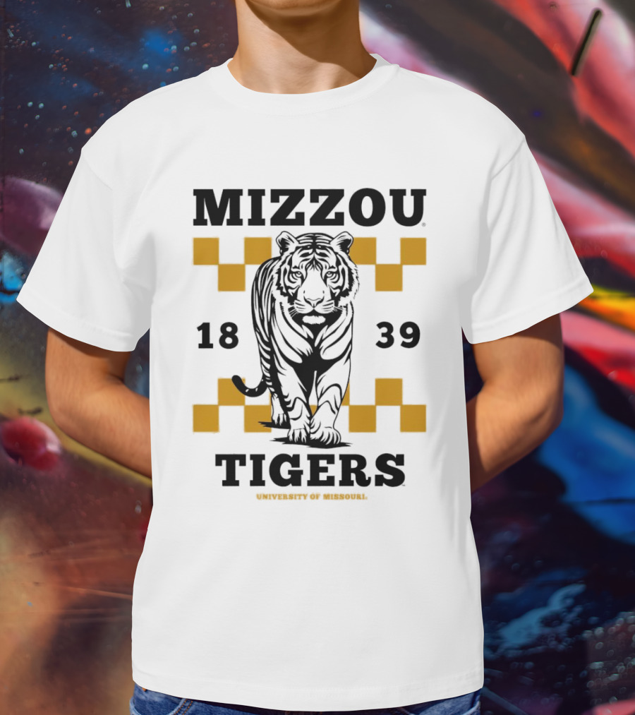 Mizzou Tigers University Of Missouri 1839 Tiger Walking T-Shirt