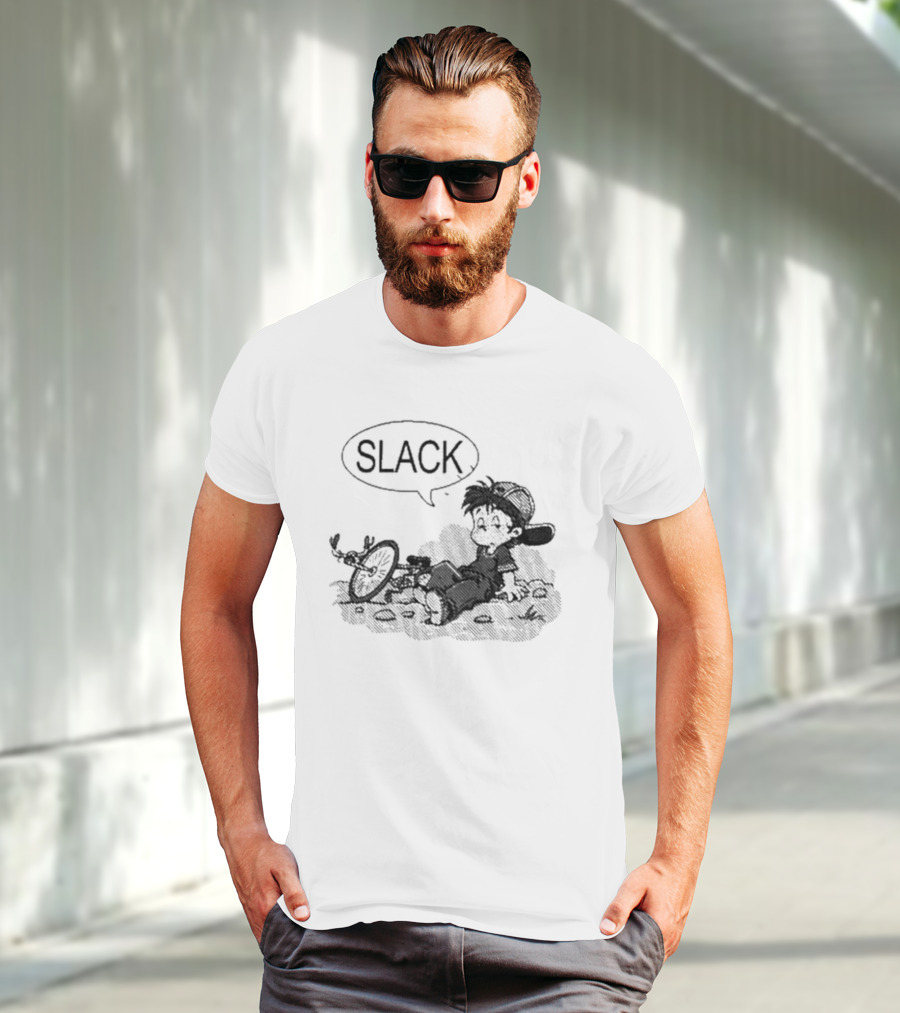 Slack Magazine Slack Biker Comic Character T-Shirt