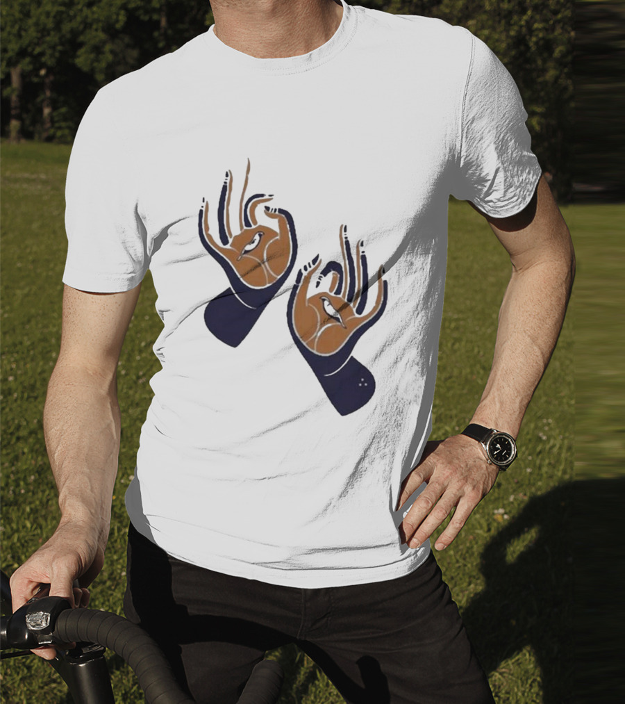 Zwangere Guy Zg Hands Bird Motif T-Shirt