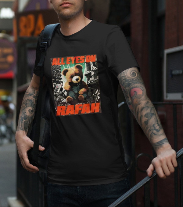 All Eyes On Rafah Bear Amidst Urban Rubble T-Shirt