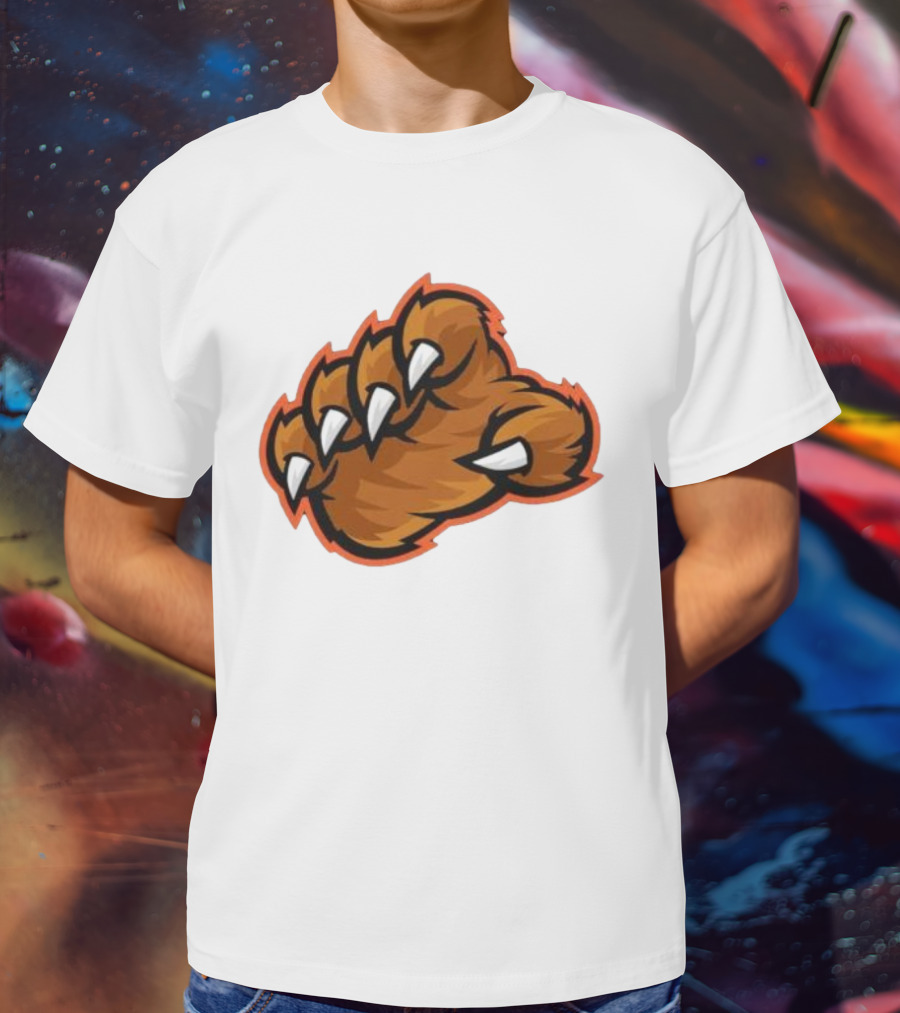 Chicago Bears The Claw Paw Logo Retro Football Fan Gear T-Shirt