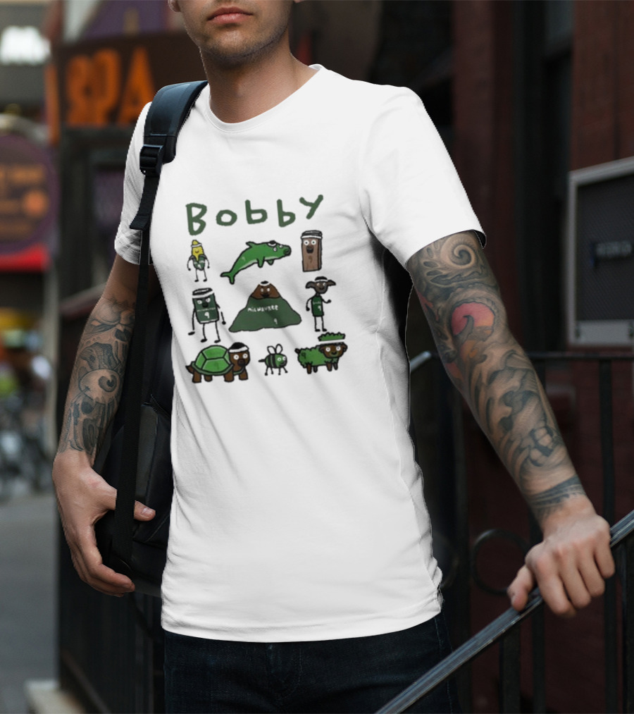 Bobby Milwaukee Nine Characters With Animals And Mountain T-Shirt