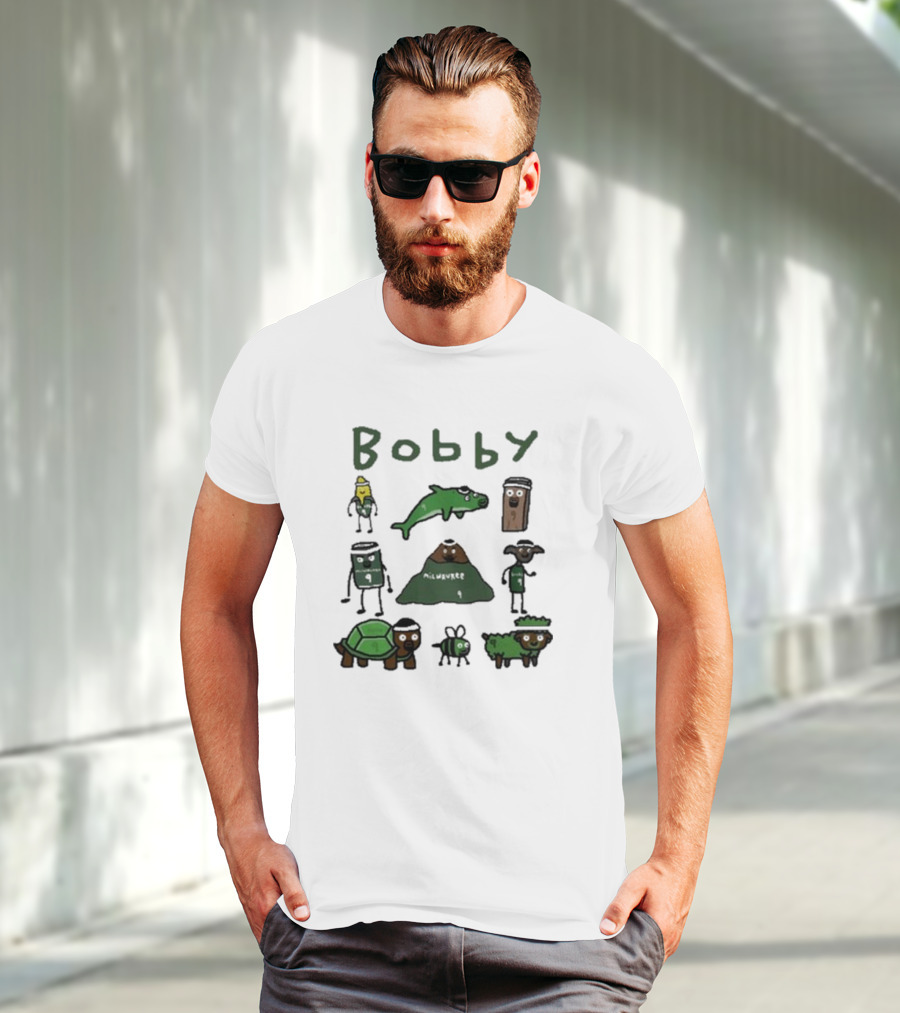Bobby Milwaukee Nine Characters With Animals And Mountain T-Shirt
