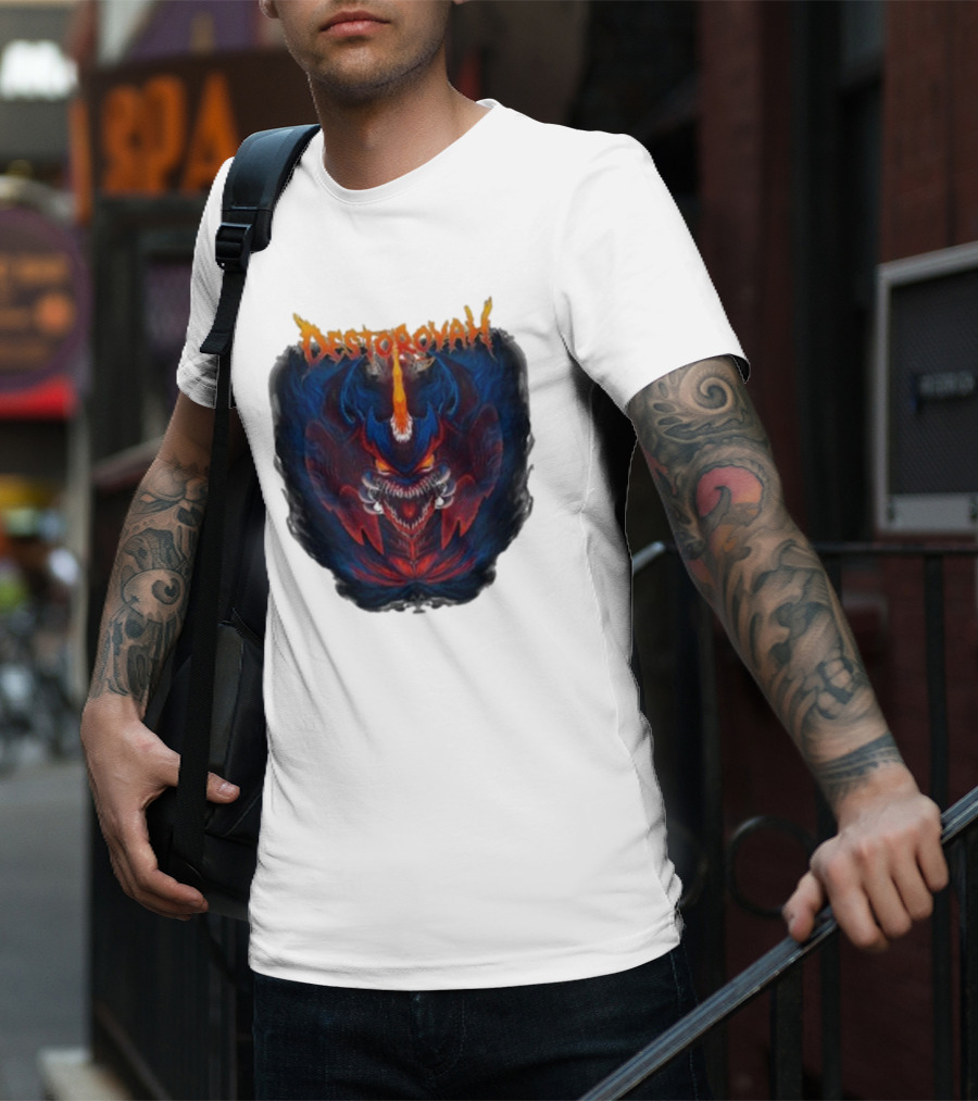 Cavitycolors Destoroyah Fiery Monster Graphics T-Shirt