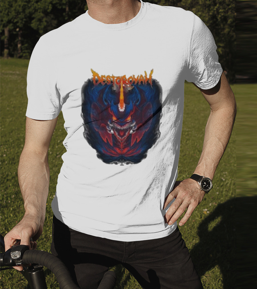 Cavitycolors Destoroyah Fiery Monster Graphics T-Shirt
