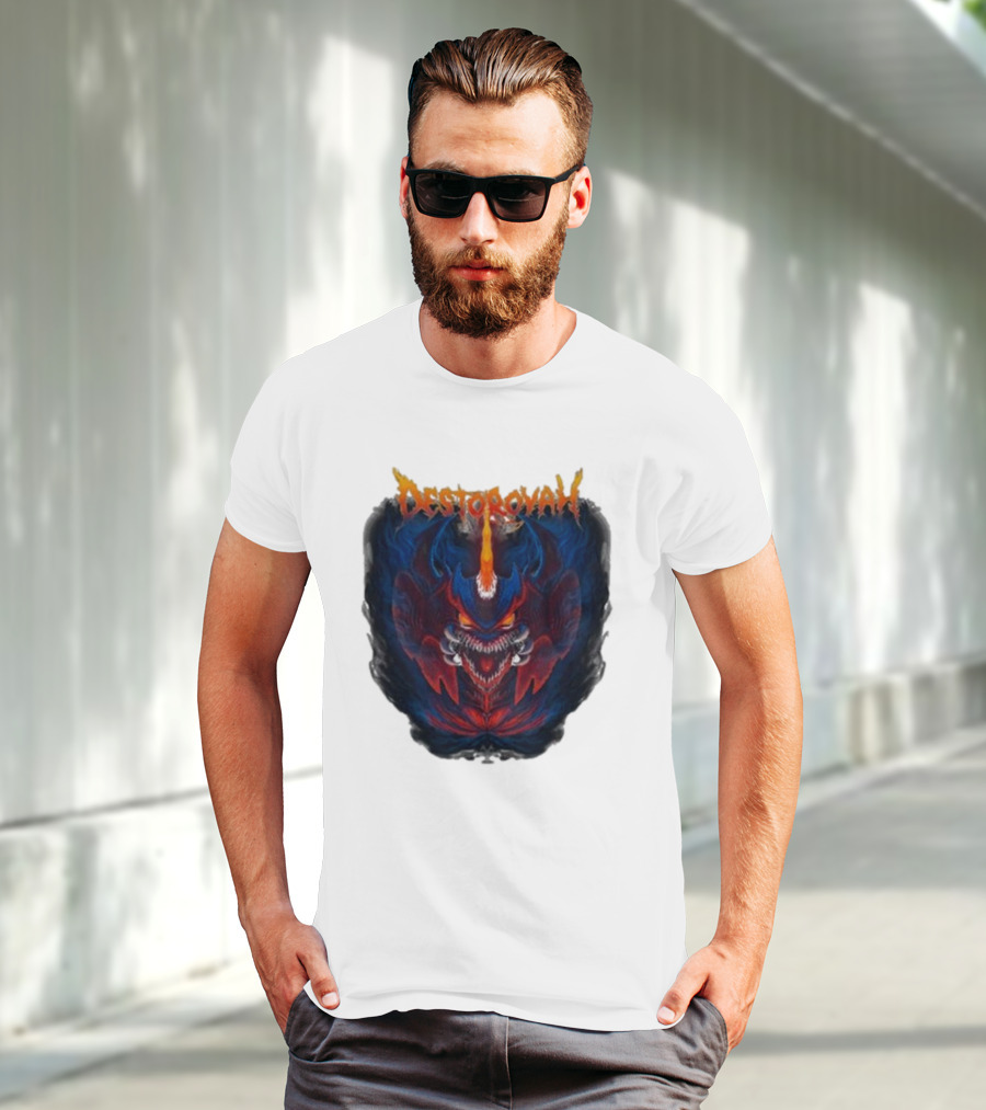 Cavitycolors Destoroyah Fiery Monster Graphics T-Shirt