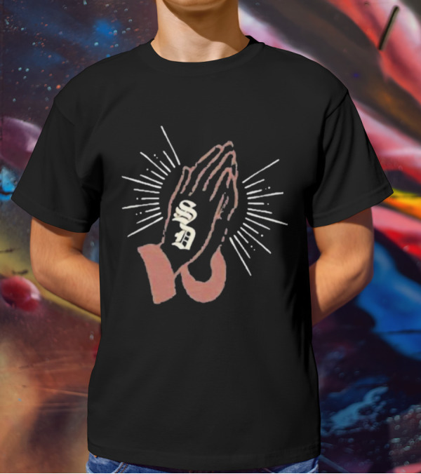 Keep The Faith San Diego Friars Baseball Club 1969 Praying Hands SD T-Shirt