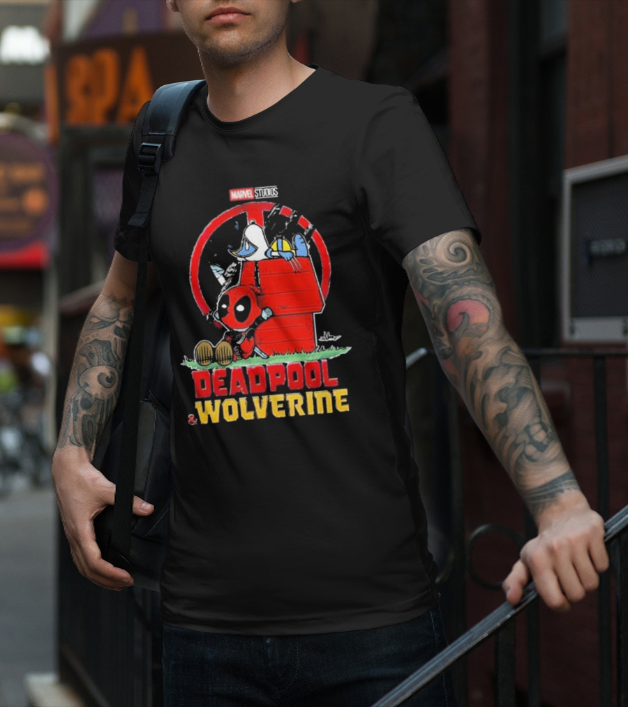 Marvel Studios Deadpool And Wolverine Peanuts Snoopy Crossover T-Shirt