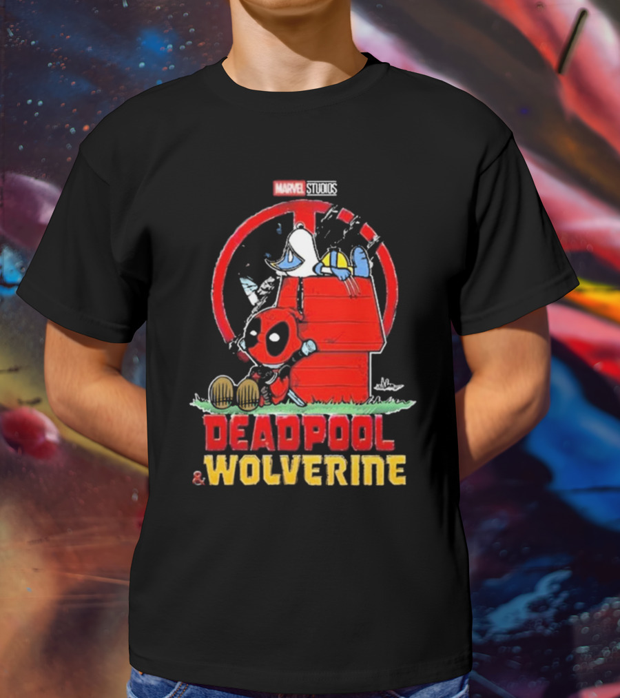 Marvel Studios Deadpool And Wolverine Peanuts Snoopy Crossover T-Shirt
