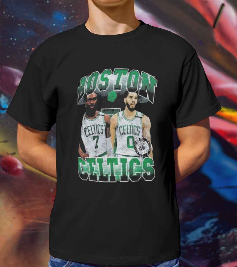 Boston Celtics Jayson Tatum Jaylen Brown Player Duo Vintage Basketball T-Shirt