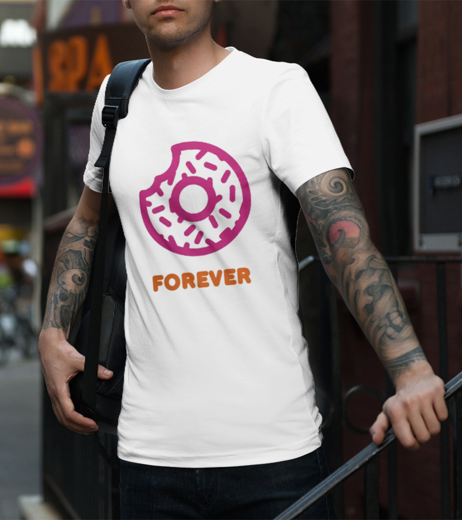 Dunkin Donut Forever Merch Pink Sprinkled T-Shirt