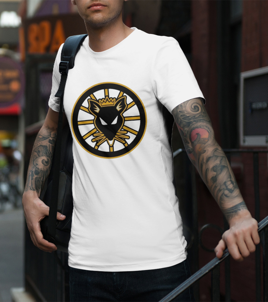 Rat Kings Emblem Circular Rat Head With Crown T-Shirt