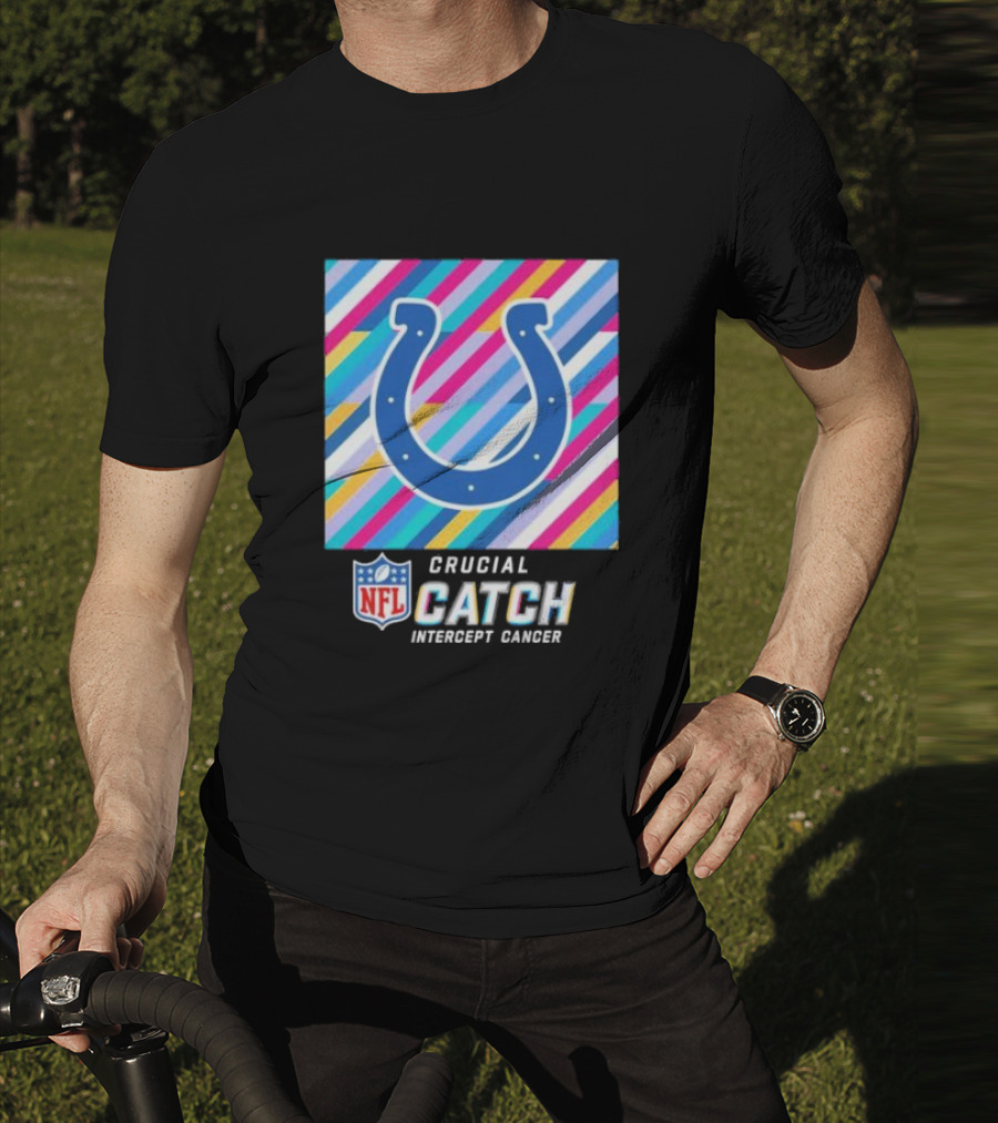 Indianapolis Colts NFL Crucial Catch Intercept Cancer T-Shirt