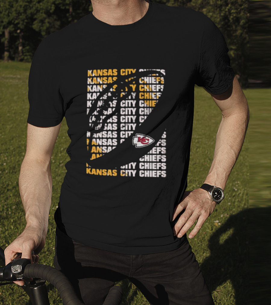 Kansas City Chiefs Youth Box Football KC Logo T-Shirt