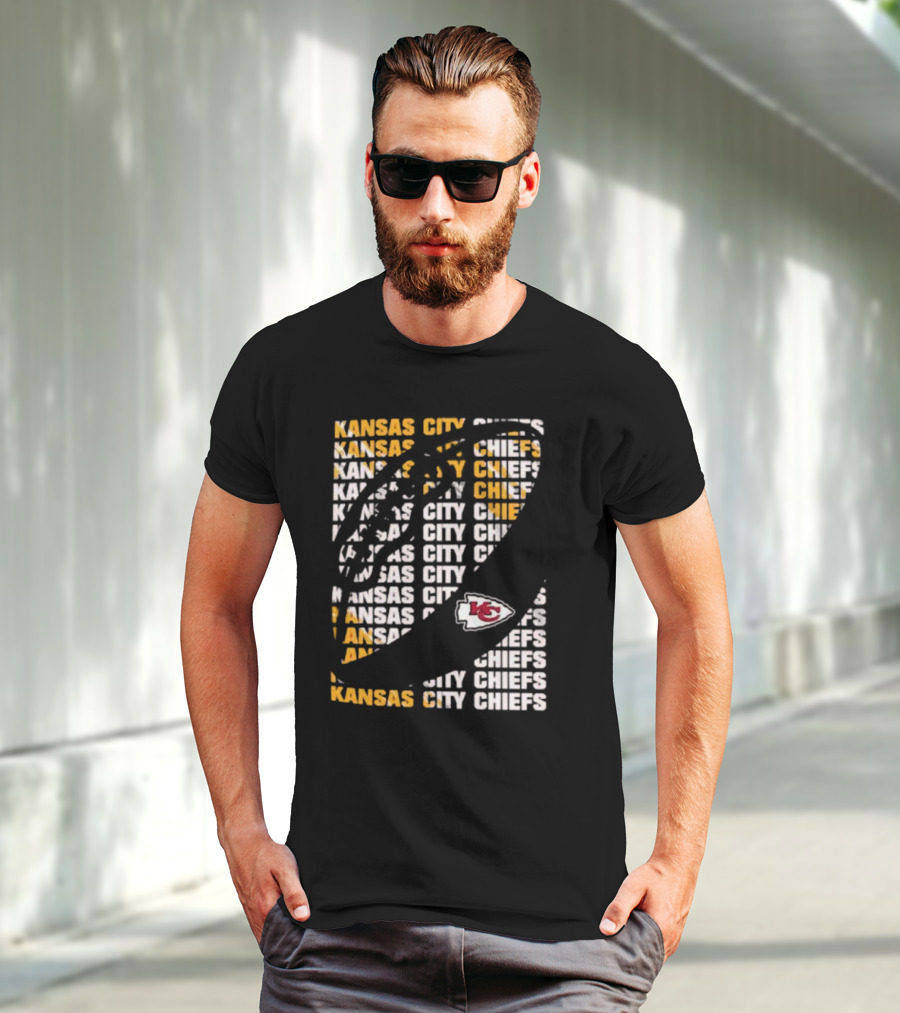 Kansas City Chiefs Youth Box Football KC Logo T-Shirt