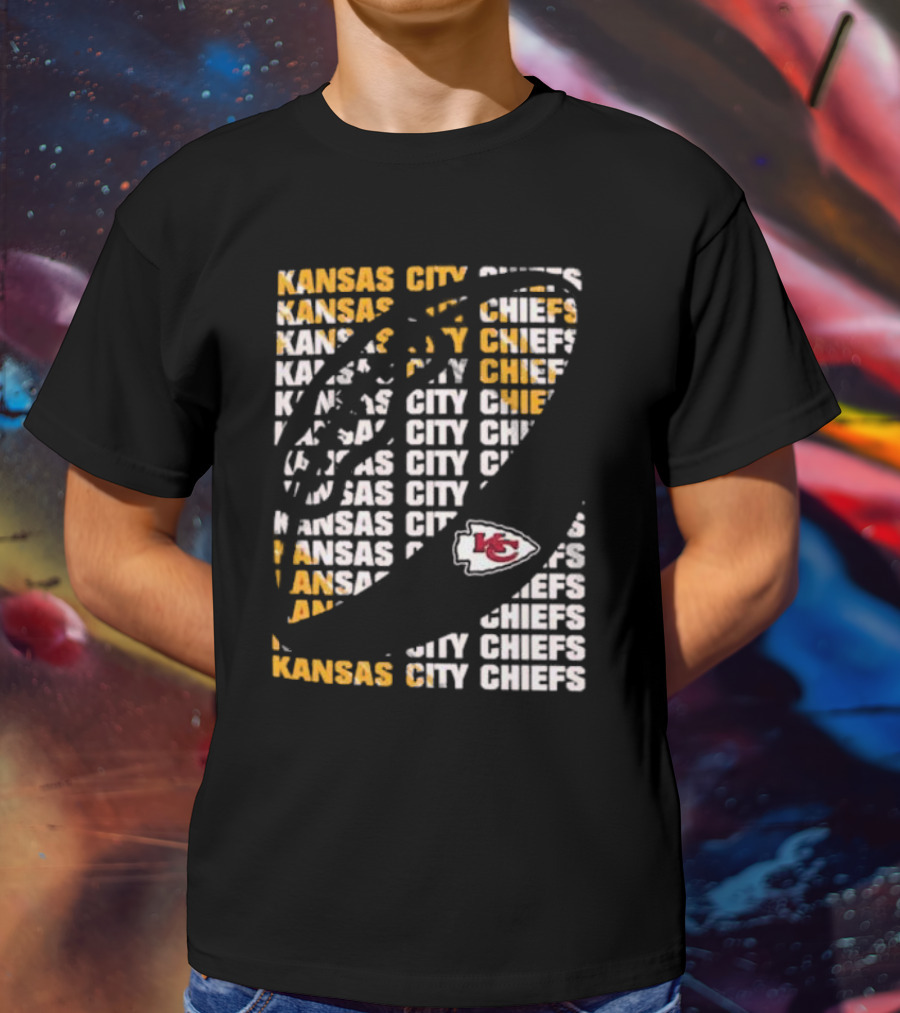 Kansas City Chiefs Youth Box Football KC Logo T-Shirt