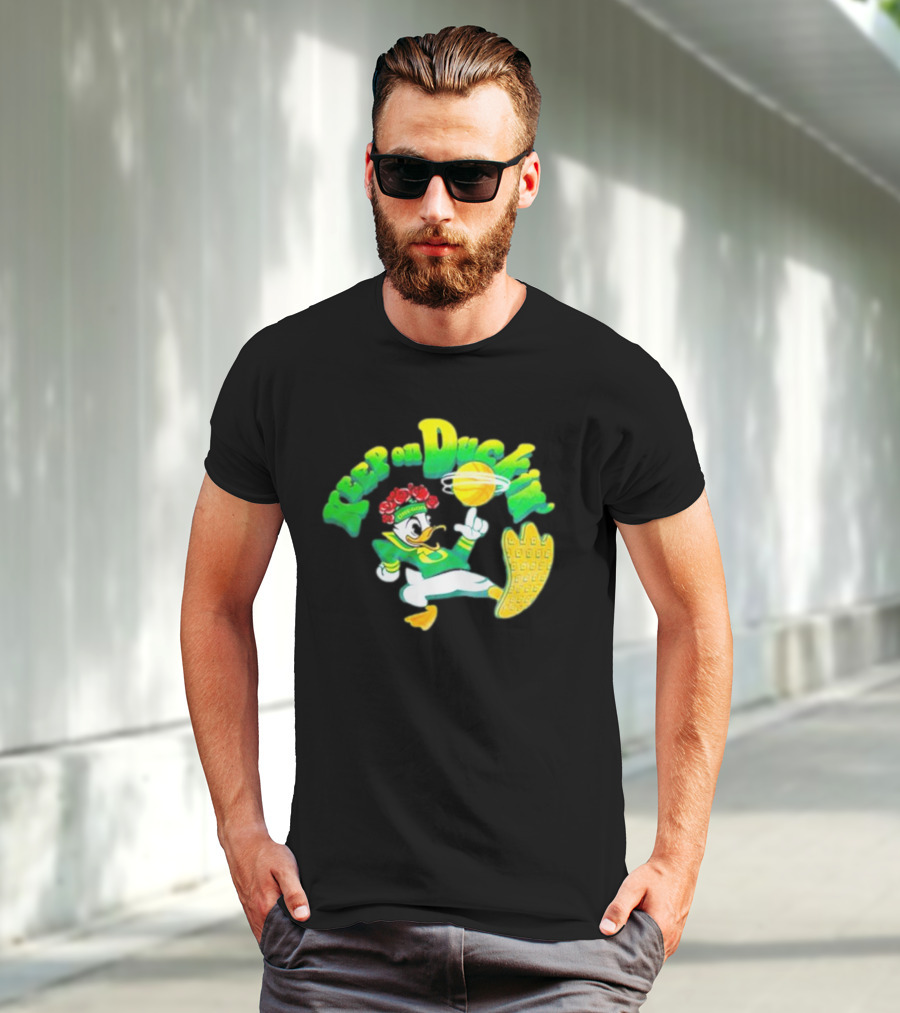 Keep On Duckin' Oregon Ducks Mascot Basketball Dunk T-Shirt