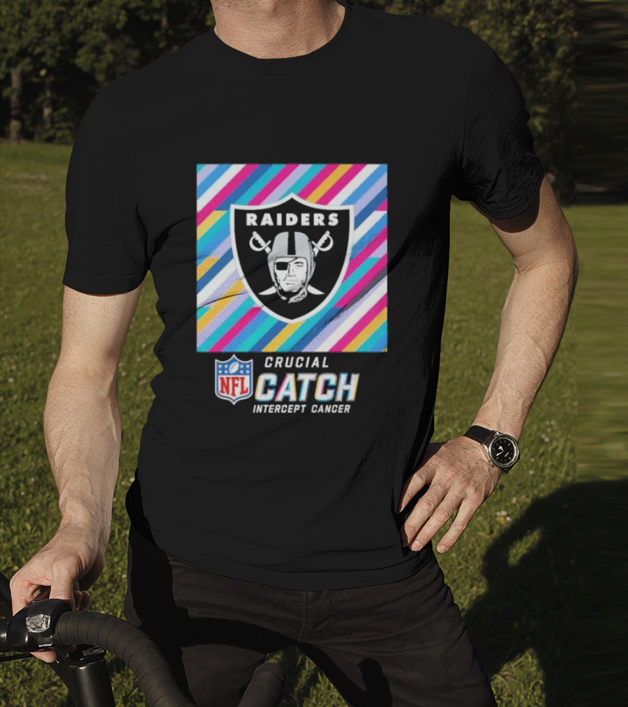 Las Vegas Raiders NFL Crucial Catch Intercept Cancer T-Shirt