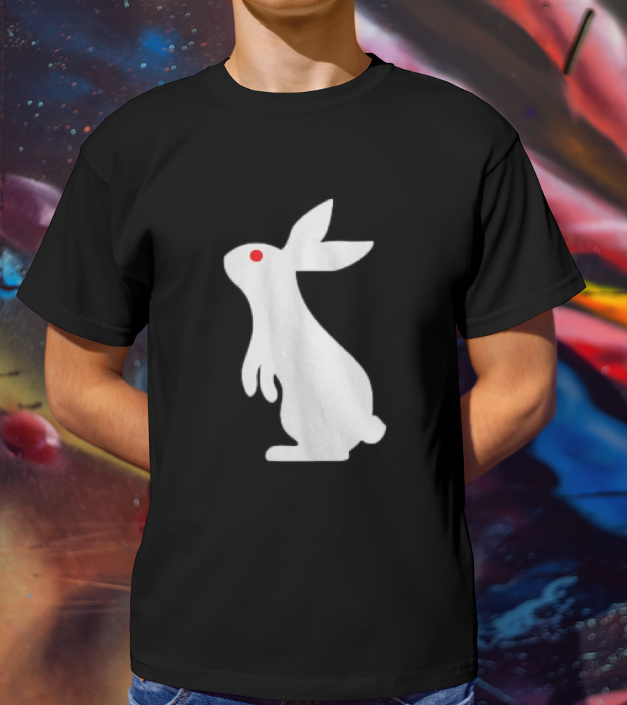 Feed Your Head White Rabbit Men's Black T-Shirt