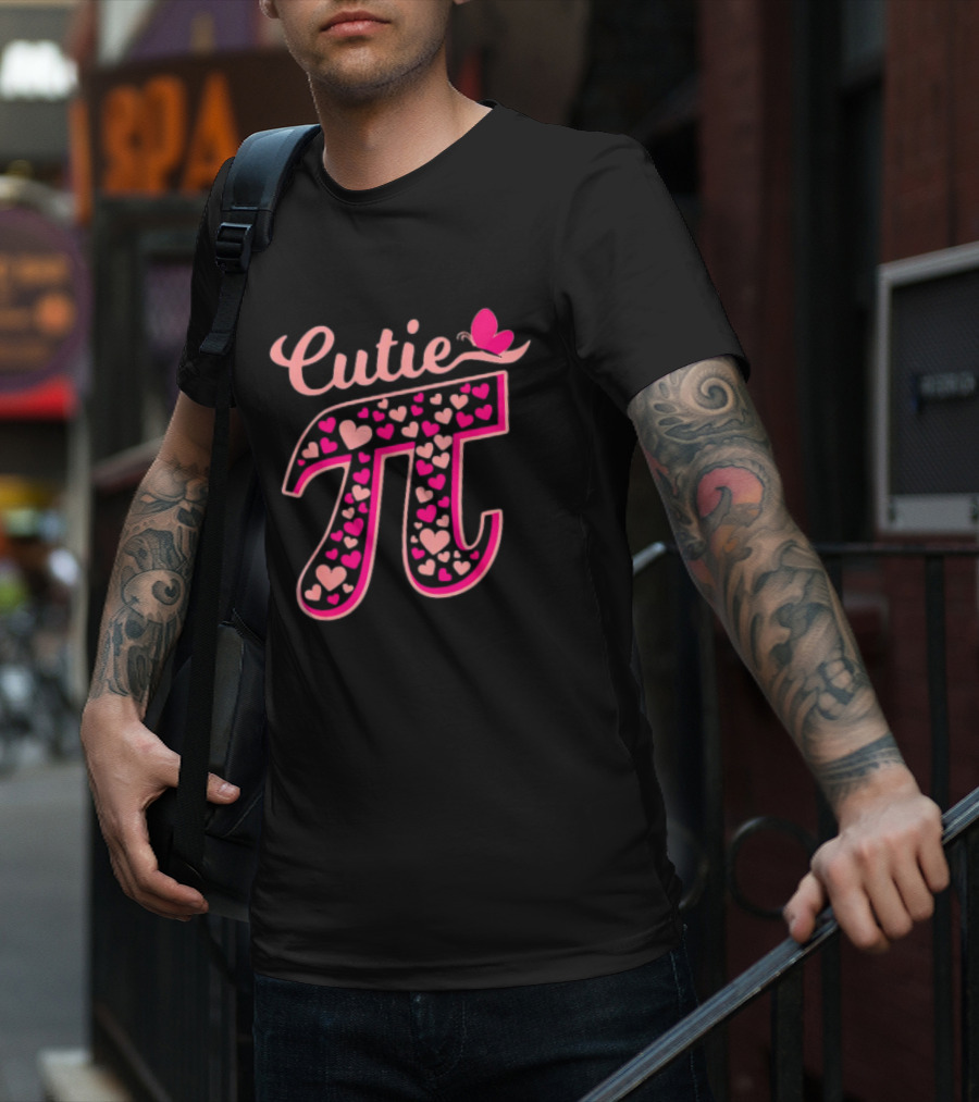 Cutie Pi Heart Butterfly Math Teacher Kids Women Men Toddler T-Shirt