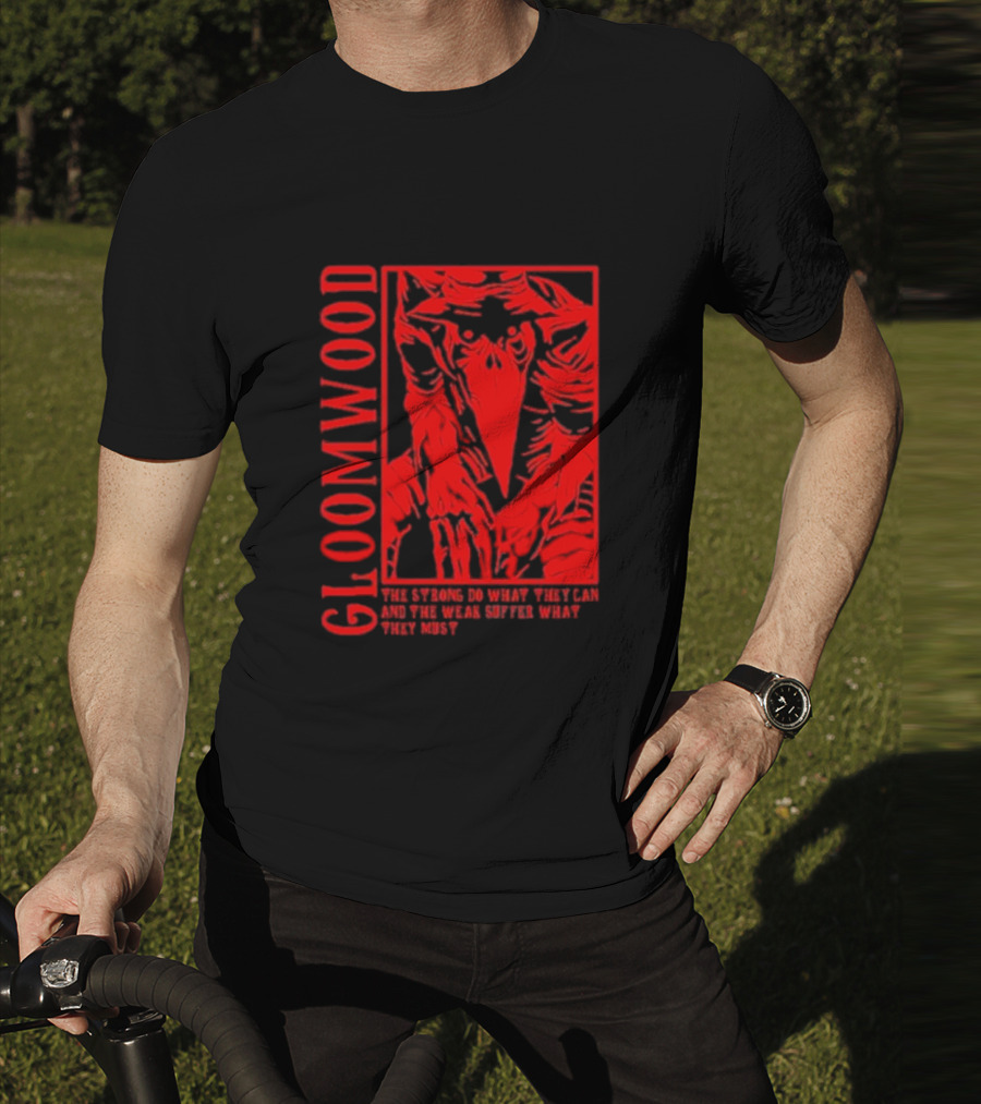Gloomwood The Strong Do What They Can And The Weak Suffer What They Must Red Bird Mask T-Shirt