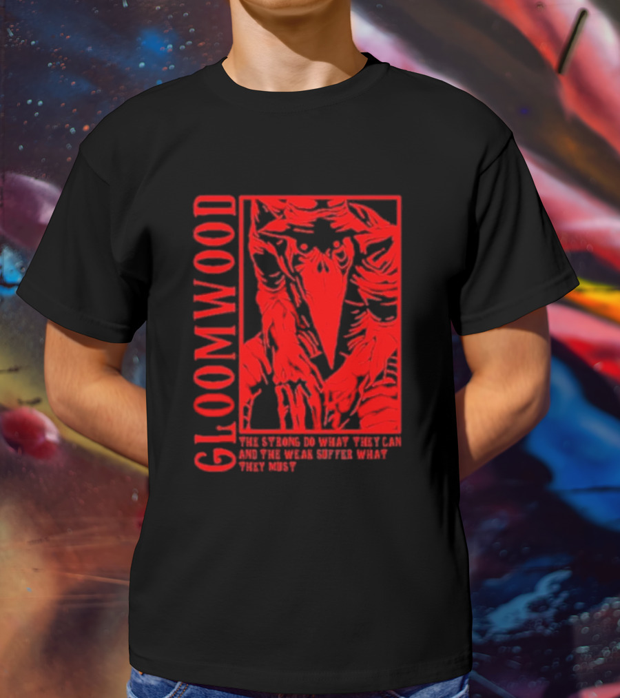 Gloomwood The Strong Do What They Can And The Weak Suffer What They Must Red Bird Mask T-Shirt