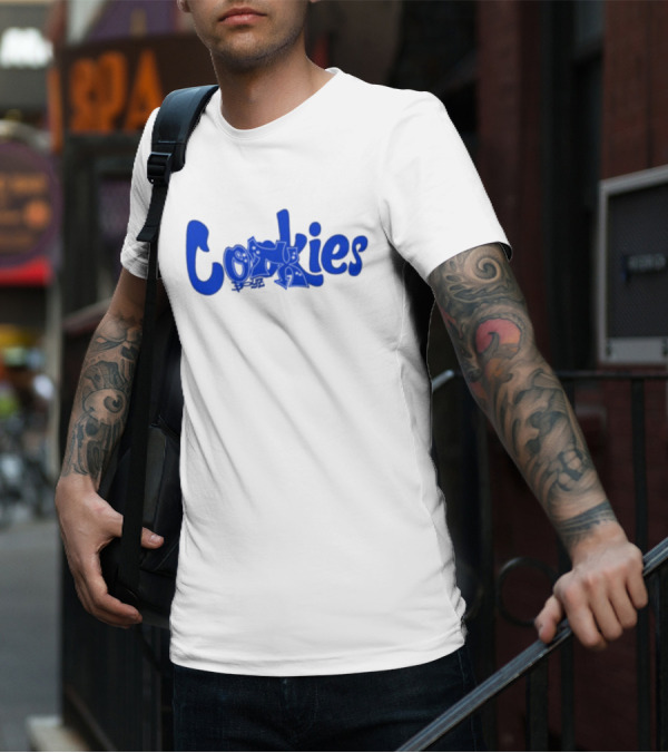 Cookies X Otxboyz Out Of The Box Graffiti Blue Streetwear Collaboration T-Shirt