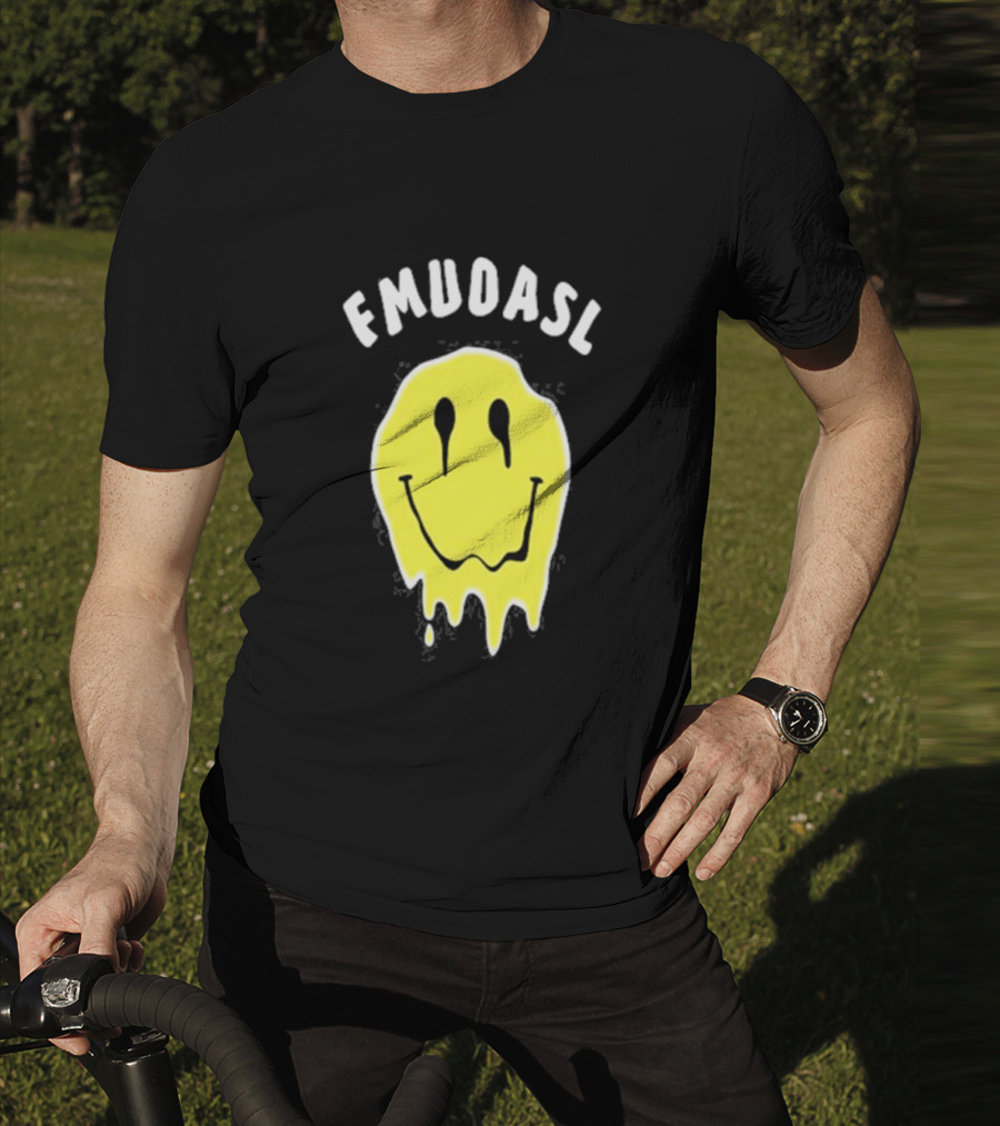 FMUOASL Dripping Smiley Face T-Shirt
