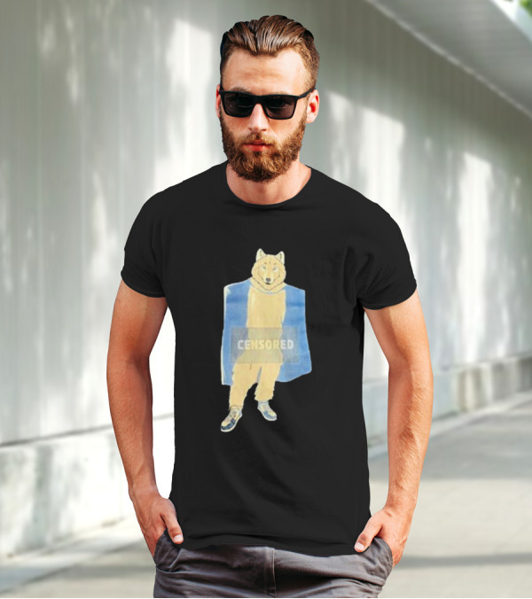 Lisan Jal Gaib Censored Wolf Retro Sneakers T-Shirt