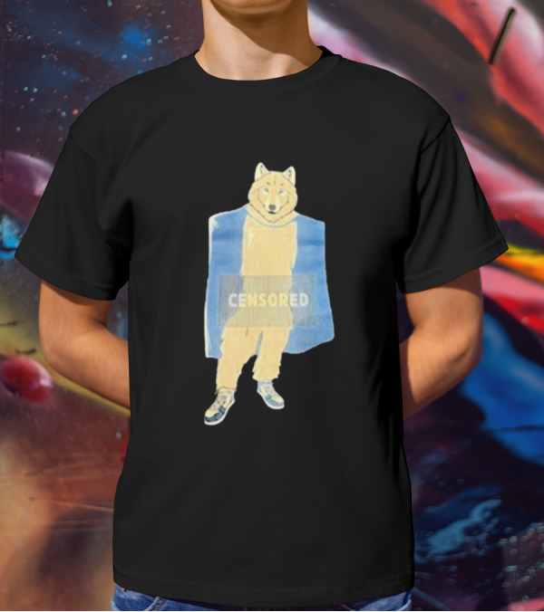Lisan Jal Gaib Censored Wolf Retro Sneakers T-Shirt
